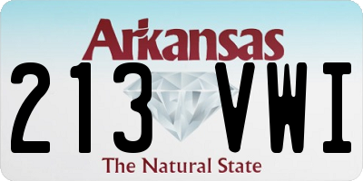 AR license plate 213VWI