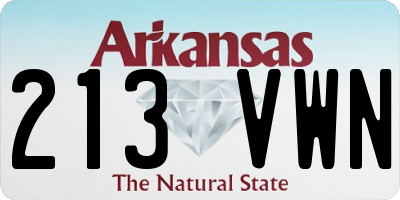 AR license plate 213VWN
