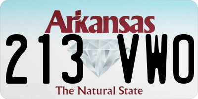 AR license plate 213VWO