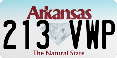 AR license plate 213VWP