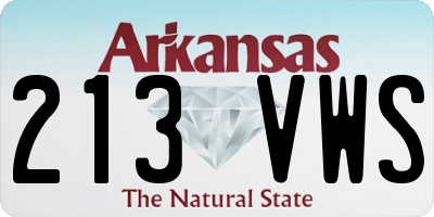 AR license plate 213VWS