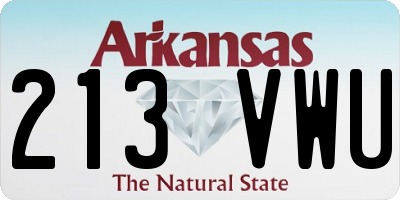 AR license plate 213VWU