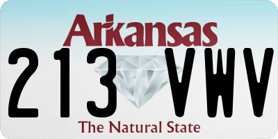 AR license plate 213VWV