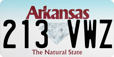 AR license plate 213VWZ