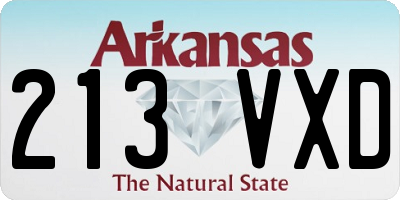AR license plate 213VXD
