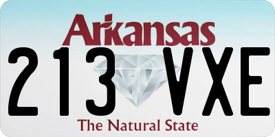 AR license plate 213VXE