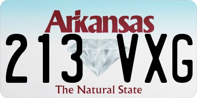 AR license plate 213VXG