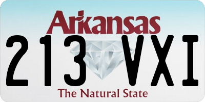AR license plate 213VXI