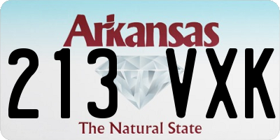 AR license plate 213VXK