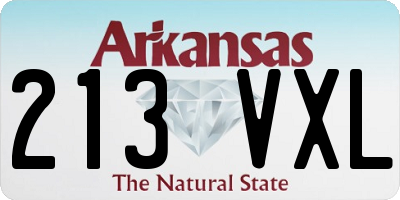 AR license plate 213VXL