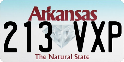 AR license plate 213VXP
