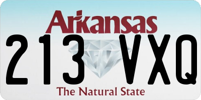 AR license plate 213VXQ