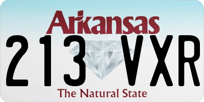 AR license plate 213VXR