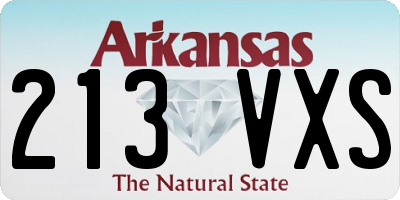 AR license plate 213VXS