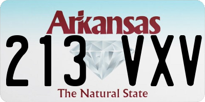 AR license plate 213VXV