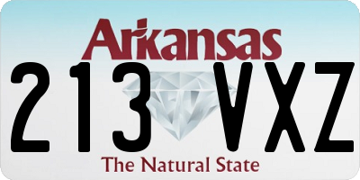 AR license plate 213VXZ