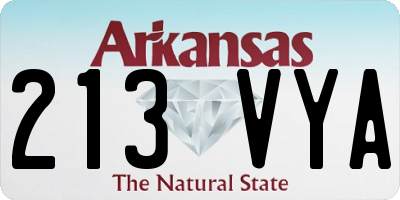 AR license plate 213VYA