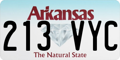 AR license plate 213VYC