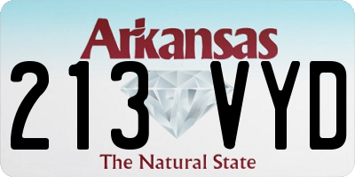 AR license plate 213VYD
