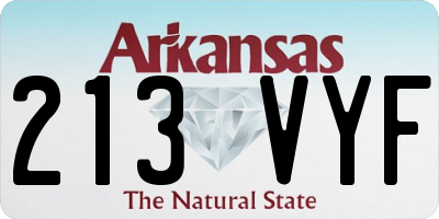 AR license plate 213VYF