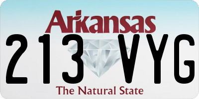 AR license plate 213VYG