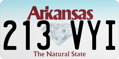 AR license plate 213VYI