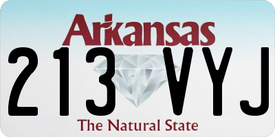 AR license plate 213VYJ