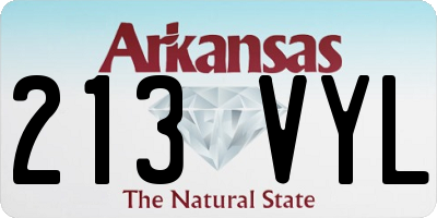AR license plate 213VYL