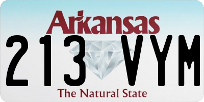 AR license plate 213VYM