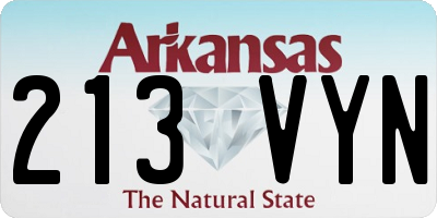 AR license plate 213VYN