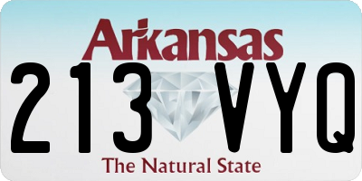 AR license plate 213VYQ
