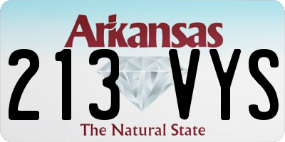 AR license plate 213VYS