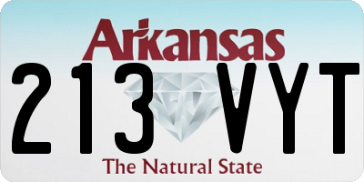 AR license plate 213VYT