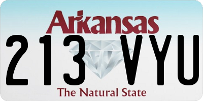 AR license plate 213VYU