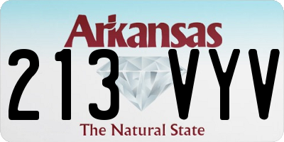 AR license plate 213VYV