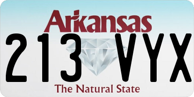 AR license plate 213VYX