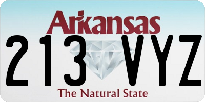 AR license plate 213VYZ