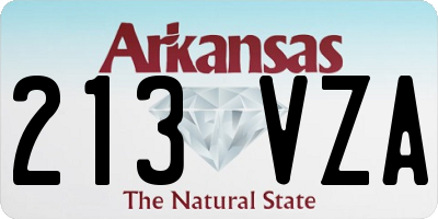 AR license plate 213VZA