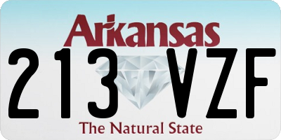 AR license plate 213VZF