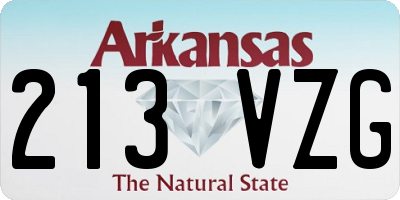 AR license plate 213VZG