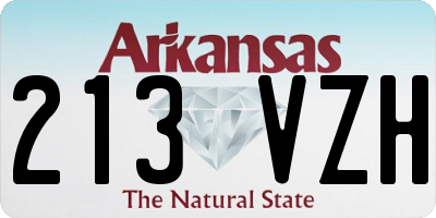 AR license plate 213VZH