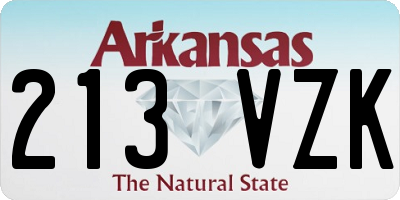 AR license plate 213VZK