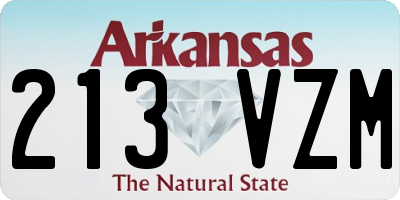 AR license plate 213VZM