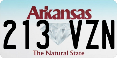 AR license plate 213VZN