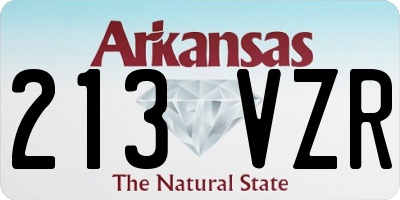 AR license plate 213VZR
