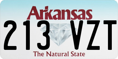 AR license plate 213VZT