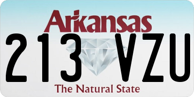 AR license plate 213VZU