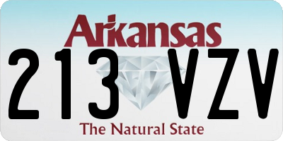 AR license plate 213VZV