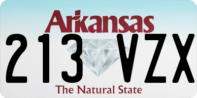 AR license plate 213VZX