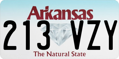 AR license plate 213VZY